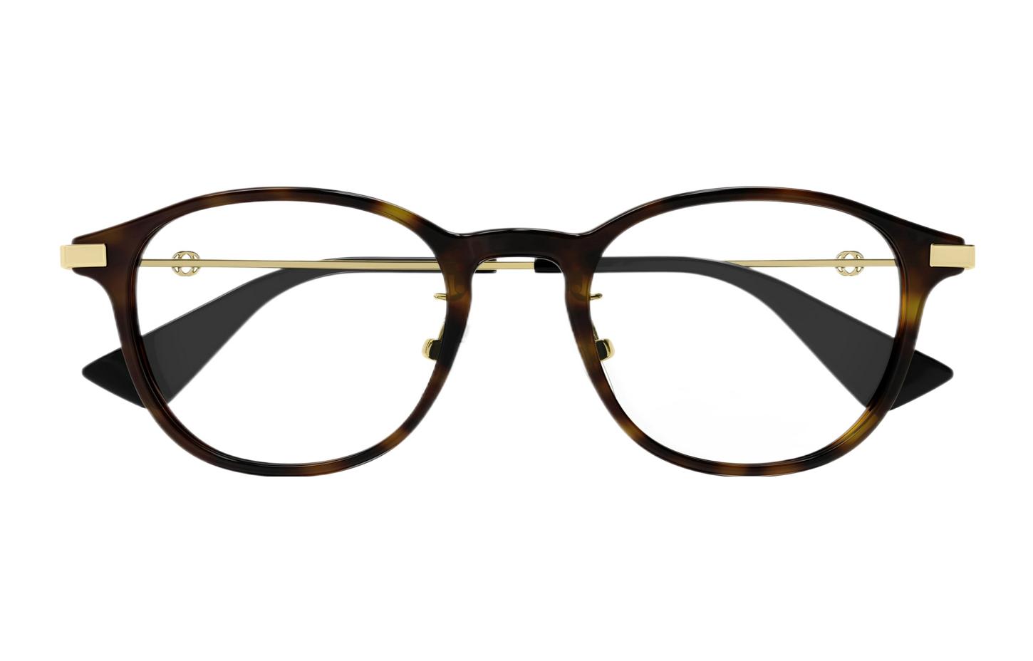 GUCCI Logo Irregular Acetate Metal Optical Eyeglass Frame for Men Brown GG1471OJ002 圖 3