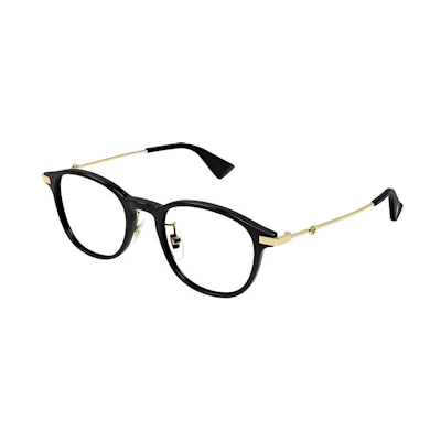 GUCCI Logo Irregular Plastic Optical Eyeglasses Frame for Men - Black GG1471OJ001