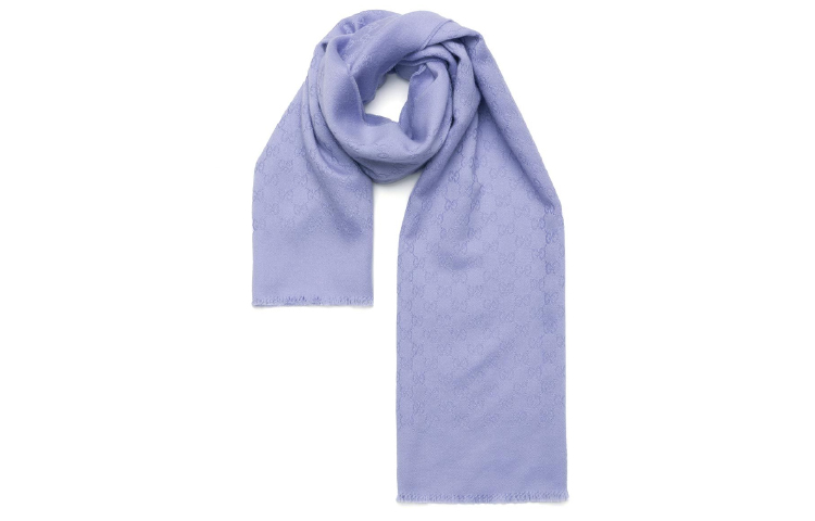 GUCCI Logo Jacquard 100% Cashmere Scarf 456362-3G201-5300