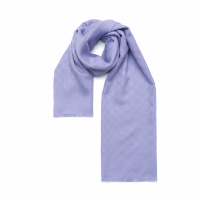 GUCCI Logo Jacquard 100% Cashmere Scarf 456362-3G201-5300