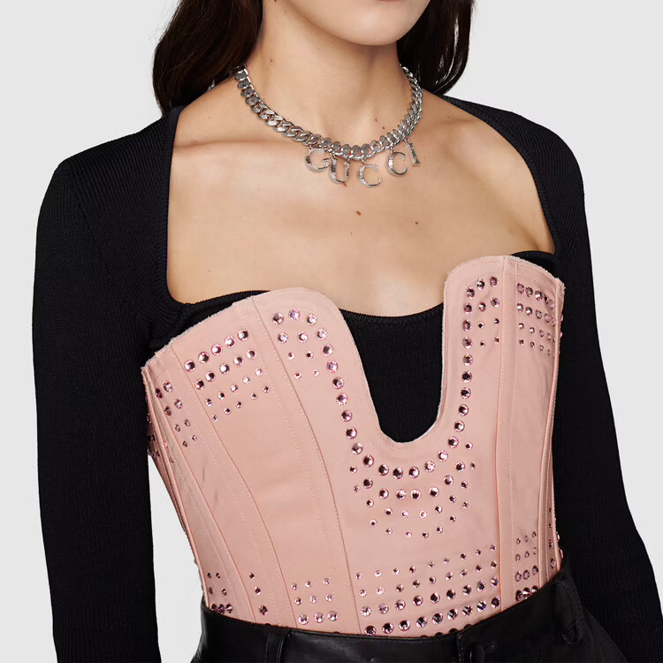 GUCCI Logo Palladium Choker Necklace Unisex Couple Silver. 675769-I4601-0926 圖 4