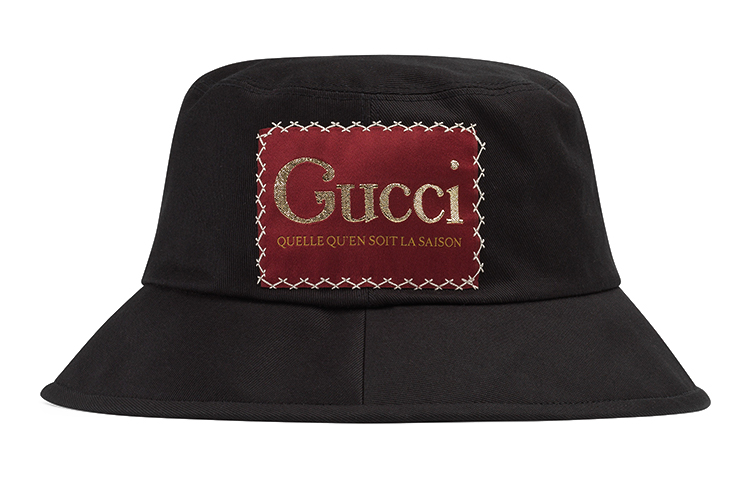 Order Topi Bucket Unisex GUCCI Logo Patch Kotton 627174-4HK02-1000