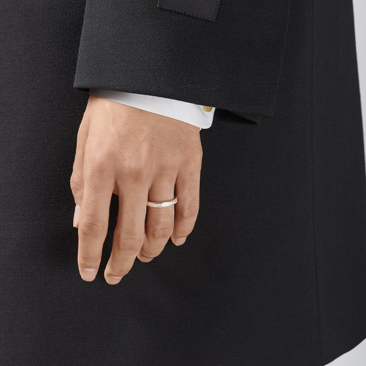 GUCCI Logo Pattern 925 Silver Ring Unisex Couple Style - Silver. 774049J84008106 圖 4