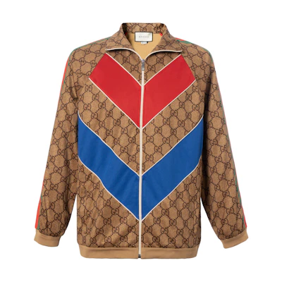 Gucci Logo Print Brown Long Sleeve Jacket for Men 523488-X9V34-2035