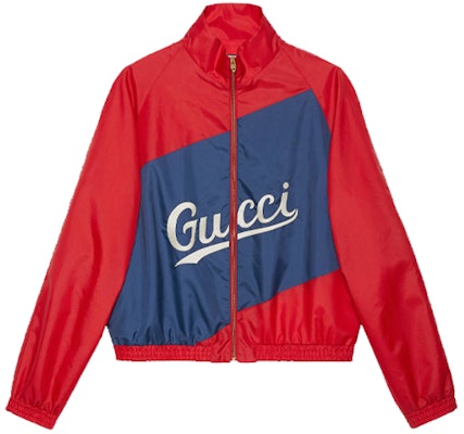 Jaket Kasual Gucci Logo Print Colorblock Merah 618900-ZAEOD-6482 Buy Jaket Kasual Gucci Logo Print Colorblock Merah 618900-ZAEOD-6482