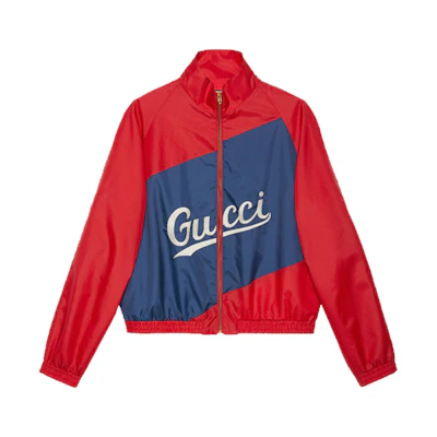 Gucci Logo Print Colorblock Red Casual Jacket 618900-ZAEOD-6482