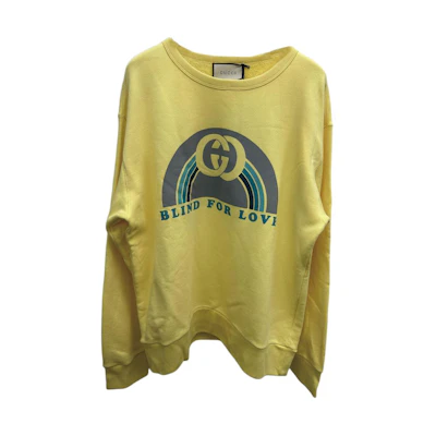 Gucci Logo Print Crewneck Sweatshirt Yellow 475532-X3Q29-7462