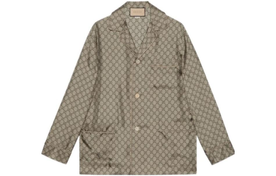 Gucci Logo Print Green Casual Jacket for Men 773651-ZAPEF-2270