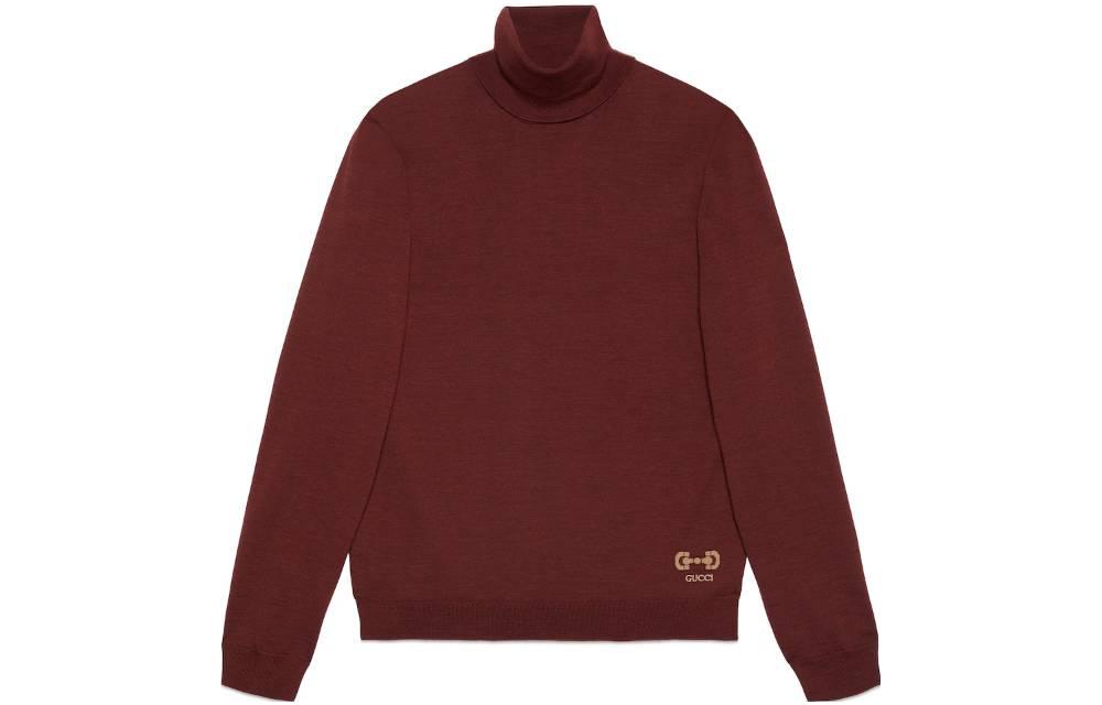 Gucci Logo Print High-Neck Pullover Sweatshirt Red - 729476-XKCOR-6187