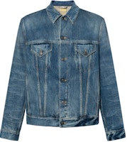 Gucci Logo Print Single-Breasted Denim Jacket in Blue for Men 507179-XR977-4271 Gucci Logo Print Single-Breasted Denim Jacket in Blue for Men 507179-XR977-4271