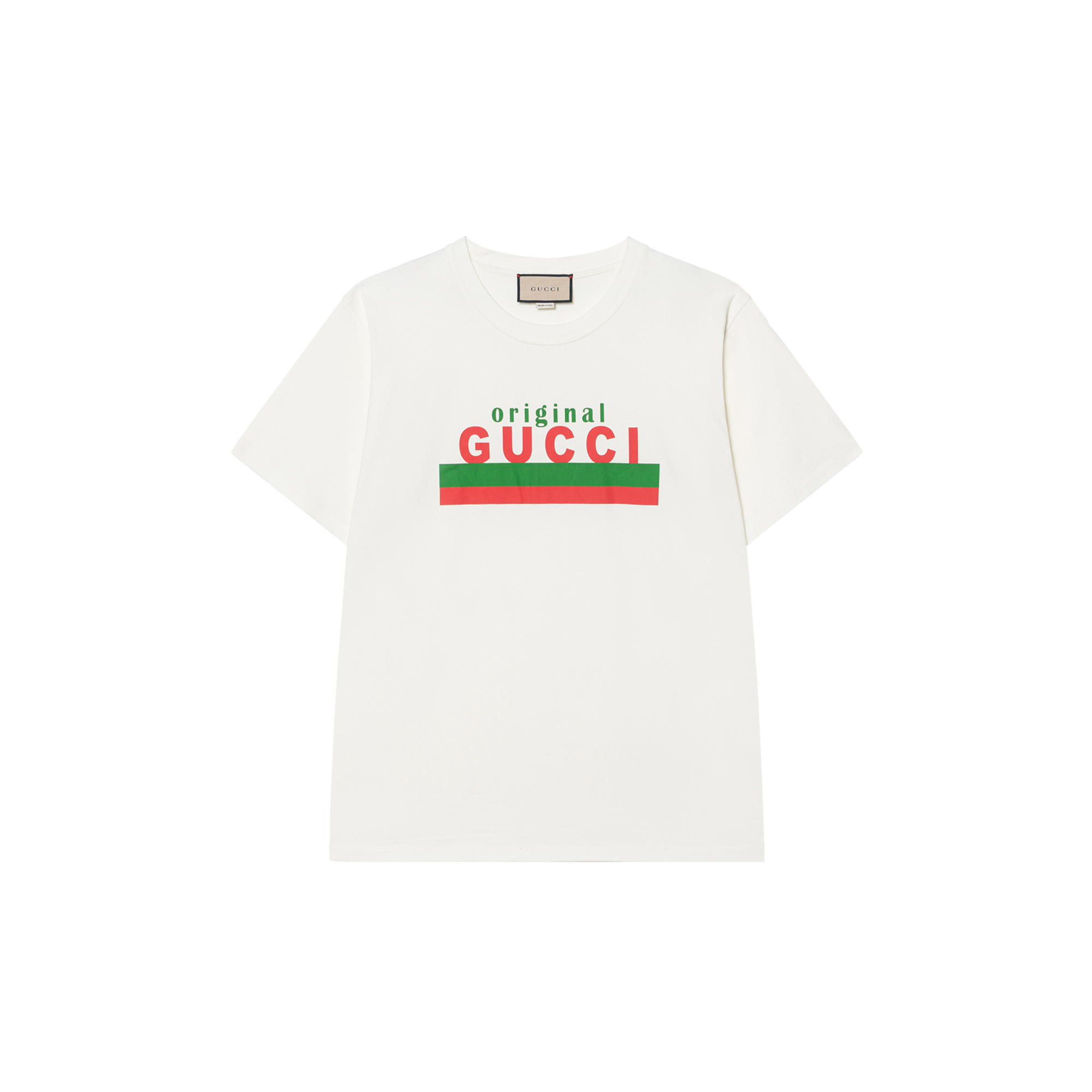 Gucci Logo Print T-Shirt Ivory White 616036-XJCOQ-9095
