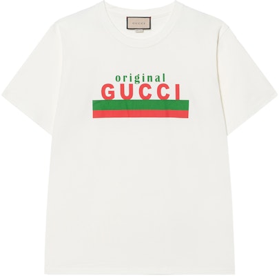 Gucci Baju-T Logo Cetakan Putih Gading 616036-XJCOQ-9095 Buy Gucci Baju-T Logo Cetakan Putih Gading 616036-XJCOQ-9095