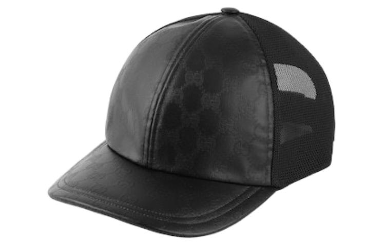 GUCCI Logo Printed Polyester Black Baseball Cap for Men 7804934HA8M1060