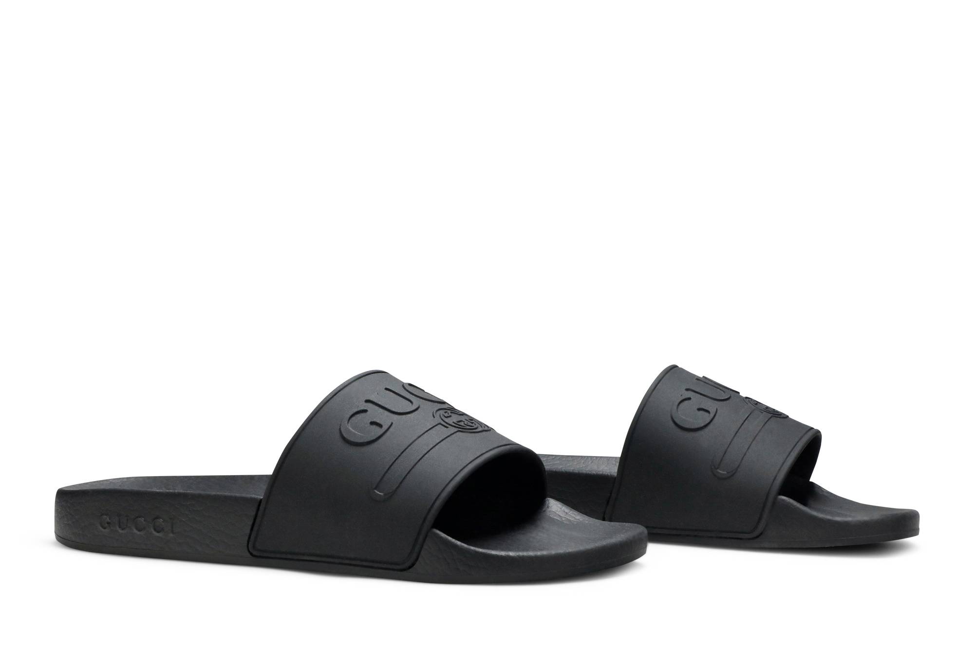 Gucci Logo Rubber Slide 'Black' 圖 8