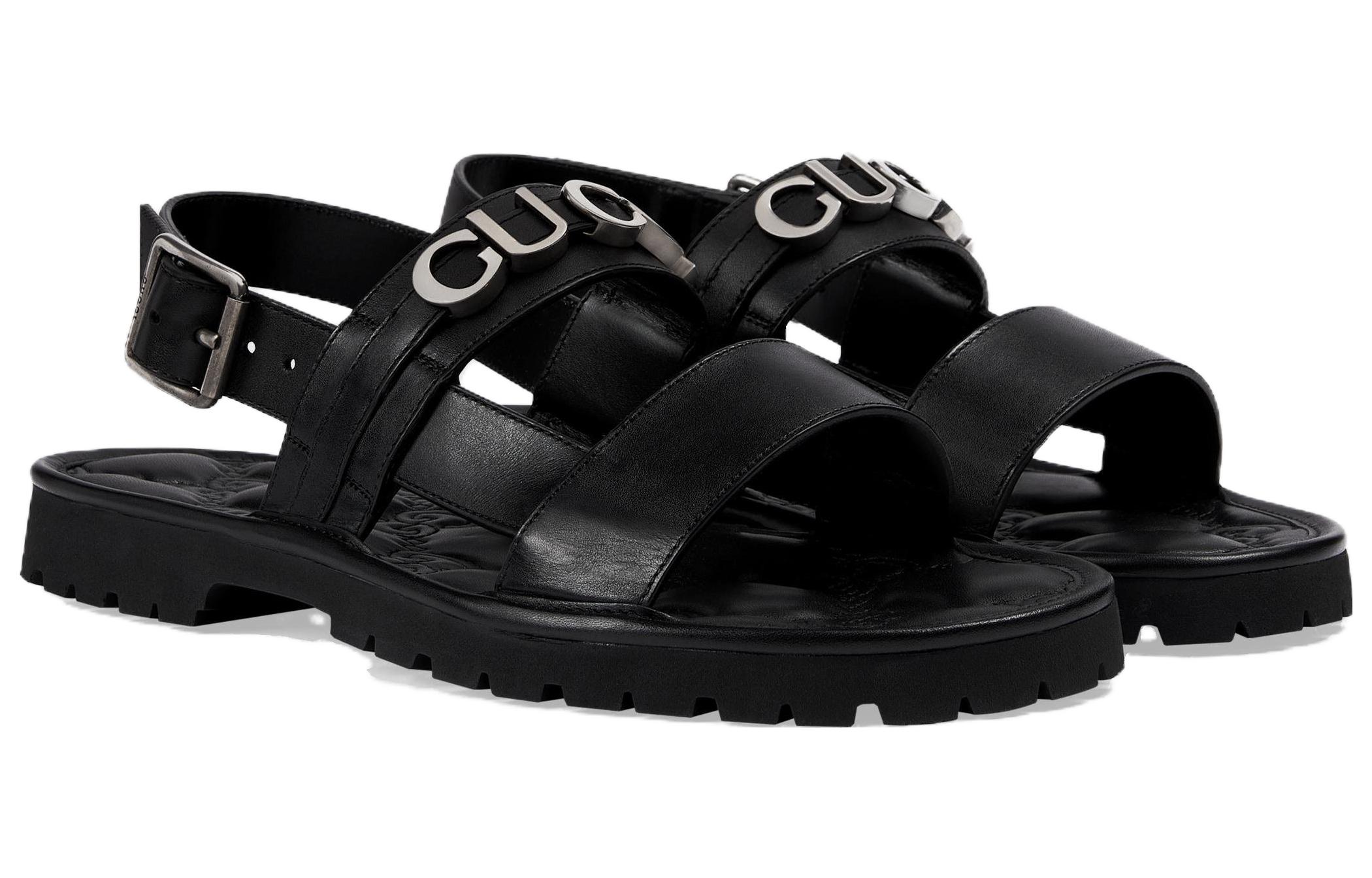 Lookbook 古驰黑色橡胶GG拖鞋 744977-DTN00-1000