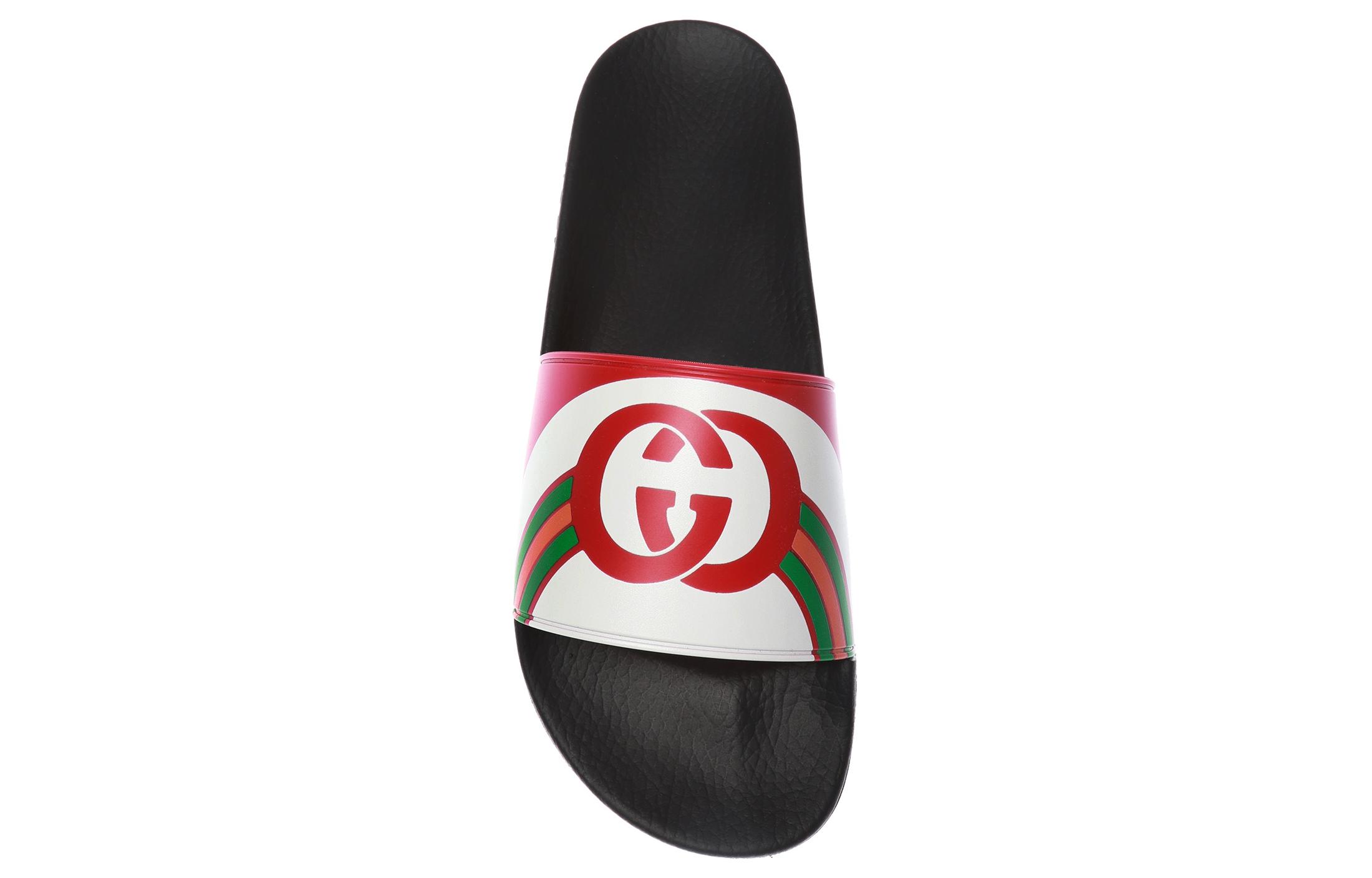 Lookbook Gucci Logo Selipar 'Live Merah' 548703-JDB00-6527