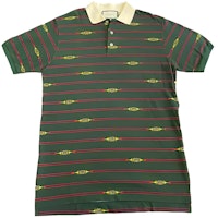 Gucci Logo Stripe Print Short Sleeve Polo Shirt Green for Men 615739-XJCGW-3271 Gucci Logo Stripe Print Short Sleeve Polo Shirt Green for Men 615739-XJCGW-3271