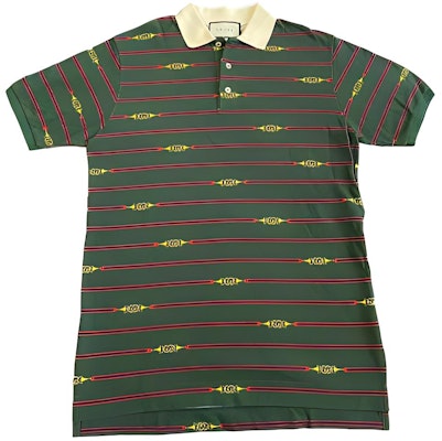 Polo Verde Gucci Hombre Manga Corta con Raya y Logo. 615739-XJCGW-3271 Buy Polo Verde Gucci Hombre Manga Corta con Raya y Logo. 615739-XJCGW-3271