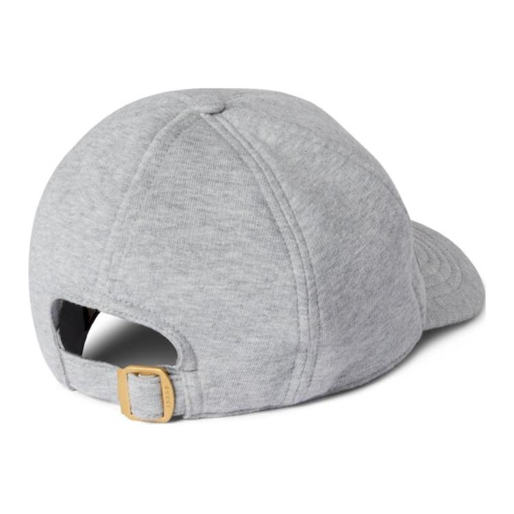 Shop GUCCI Logo Viscose Baseball Cap Unisex Couple Style Grey 7885484HA9W