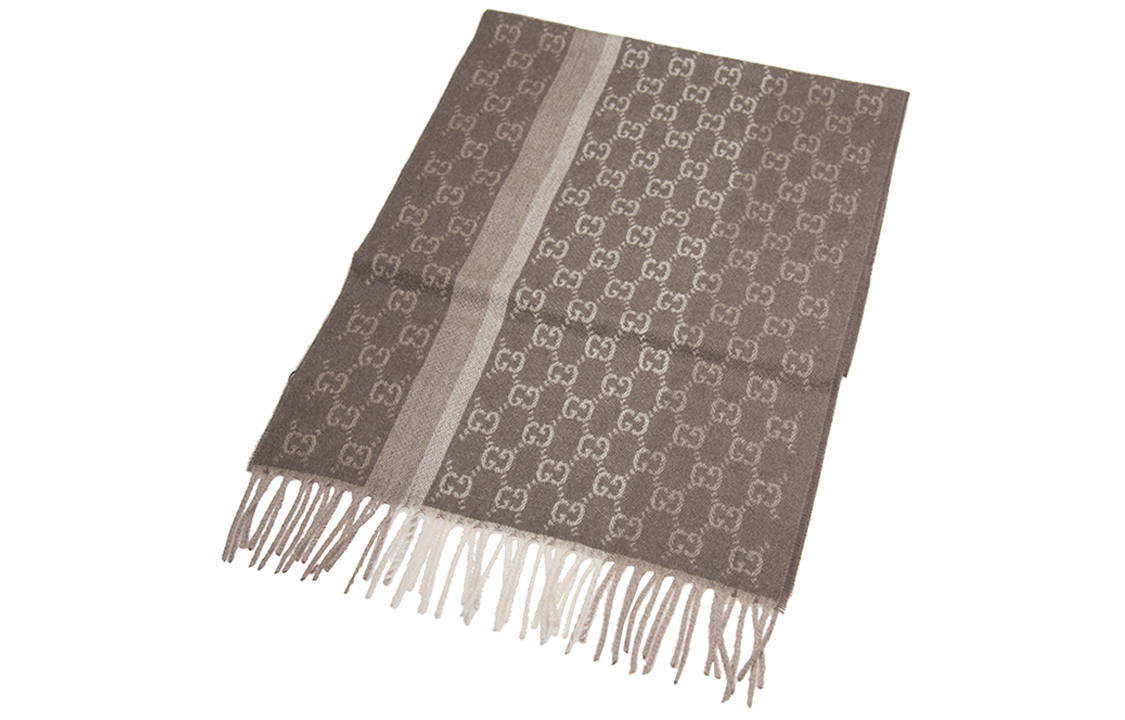 GUCCI Logo Wool Knitted Scarf Unisex Couple Style. 391530-4G944-2779 圖 2
