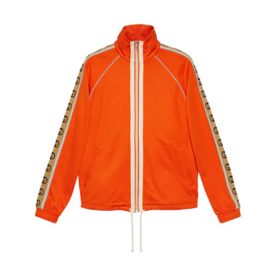 Gucci Logo Zipper Casual Jacket Men’s Orange 598861-XJBZ8-7548