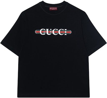 Gucci Baju-T Longgar Hitam dengan Logo 784361-XJGTE-1152 Buy Gucci Baju-T Longgar Hitam dengan Logo 784361-XJGTE-1152
