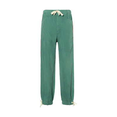 Gucci Loose Fit Green Knitted Joggers with Side Stripes 604181-XDAYG-3515
