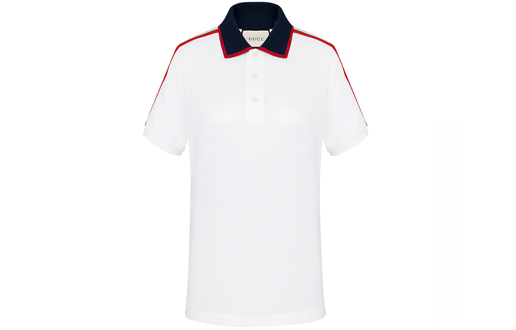Gucci Loose Fit Letter Button Short Sleeve Polo Shirt White 500972-X9M38-9979