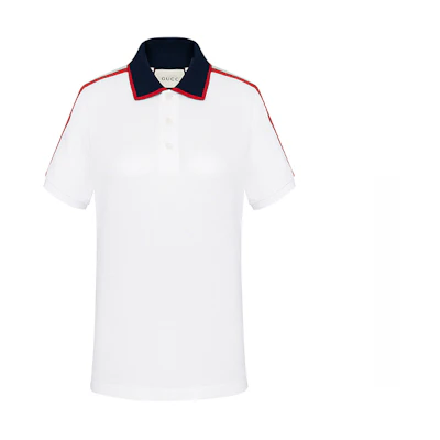 Gucci Loose Fit Letter Button Short Sleeve Polo Shirt White 500972-X9M38-9979