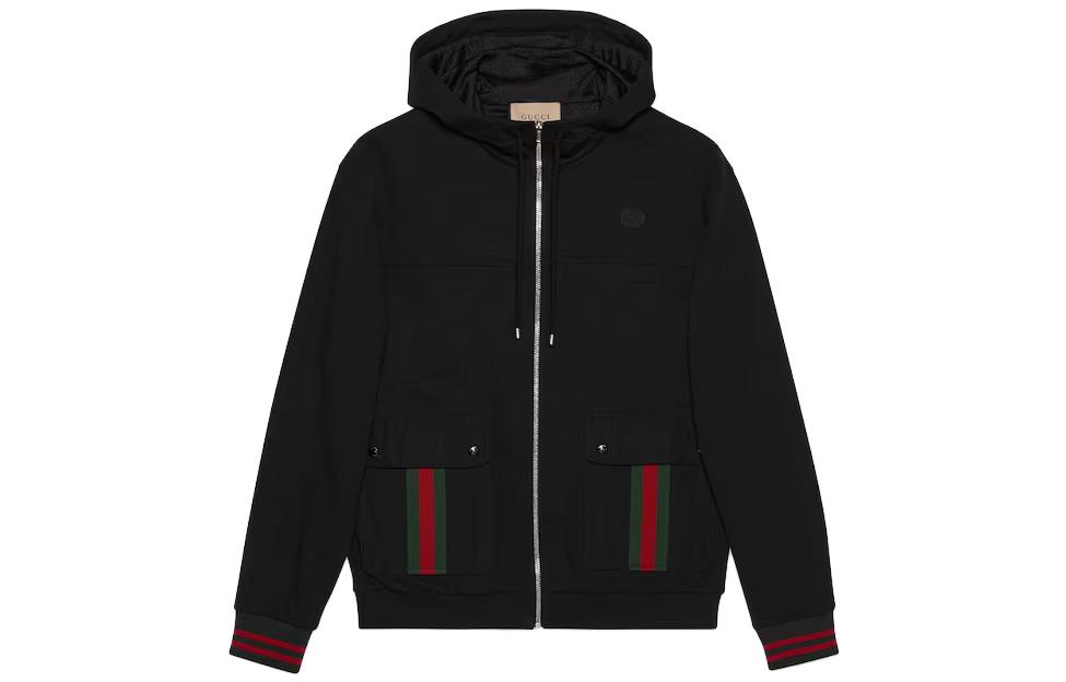 Gucci Loose Fit Solid Black Zip Hoodie Jacket 752187-XJFQV-1043