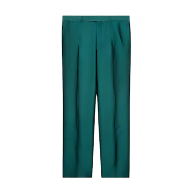 Gucci Love Parade FW22 Green Slim Straight Casual Pants 649614-ZAIMC-3089