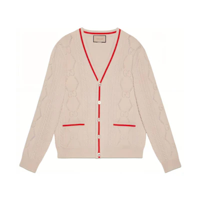 Gucci Love Parade FW22 Pink V-neck Striped Sweater 696574-XKCFW-9176
