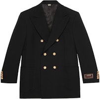 Gucci Love Parade SS22 Black Wool Double-Breasted Blazer Jacket 685870-Z568J-1000 Gucci Love Parade SS22 Black Wool Double-Breasted Blazer Jacket 685870-Z568J-1000