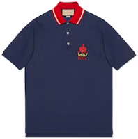Gucci Love Parade SS22 Embroidered Color Block Polo Shirt Men Navy 700272-XJEMS-4795 Gucci Love Parade SS22 Embroidered Color Block Polo Shirt Men Navy 700272-XJEMS-4795
