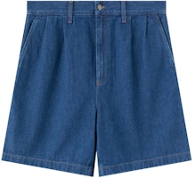 Gucci Lovelight Blue Denim Logo Embroidered Button Shorts for Men 710059-XDB3X-4447 Gucci Lovelight Blue Denim Logo Embroidered Button Shorts for Men 710059-XDB3X-4447