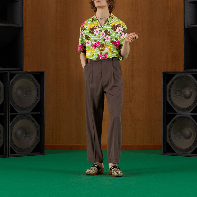 GUCCI Lovelight FW22 Floral Print Short Sleeve Shirt Green 694124-ZAJST-3824 圖 4