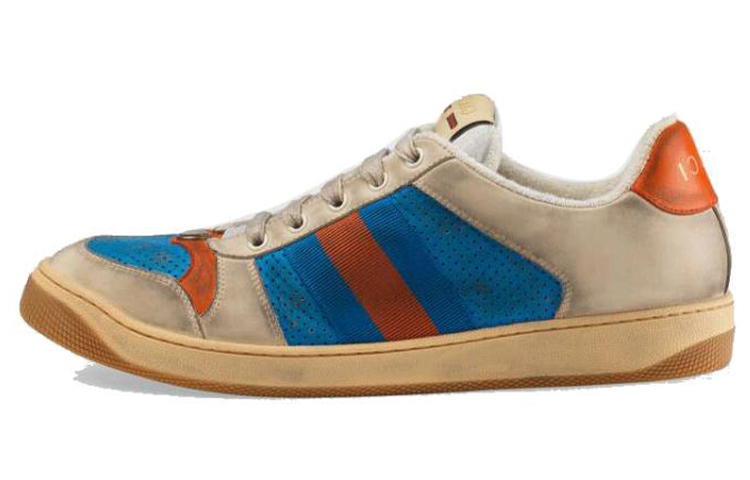 Gucci Low-Top Sneaker 'Mesh Patchwork Brown Blue' 431942-A38G0-9581
