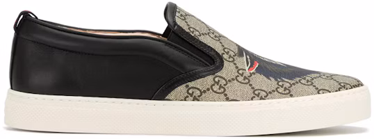 Order GUCCI 古馳 野狼圖樣Logo 低筒時尚板鞋 棕色