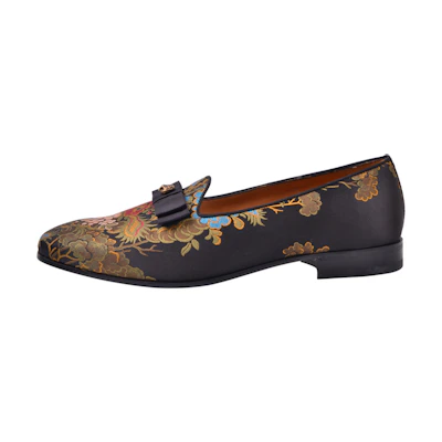 Gucci Low-Top Sneakers 'Black' 'Hand Embroidered Print'
