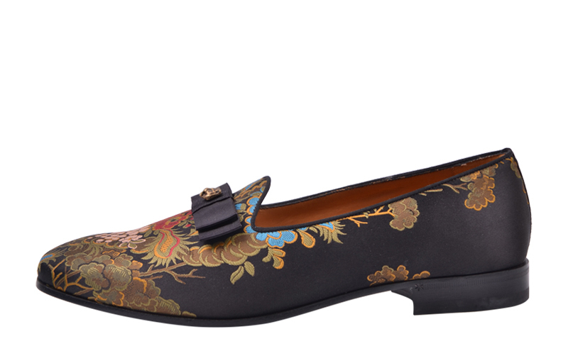Gucci Low-Top Sneakers 'Black' 'Hand Embroidered Print' 4962559BL601102