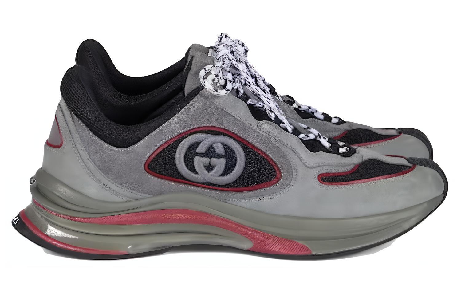 Order Gucci Baskets Basses Lacets ''Gris Vert'' 749785-AACSK-1544