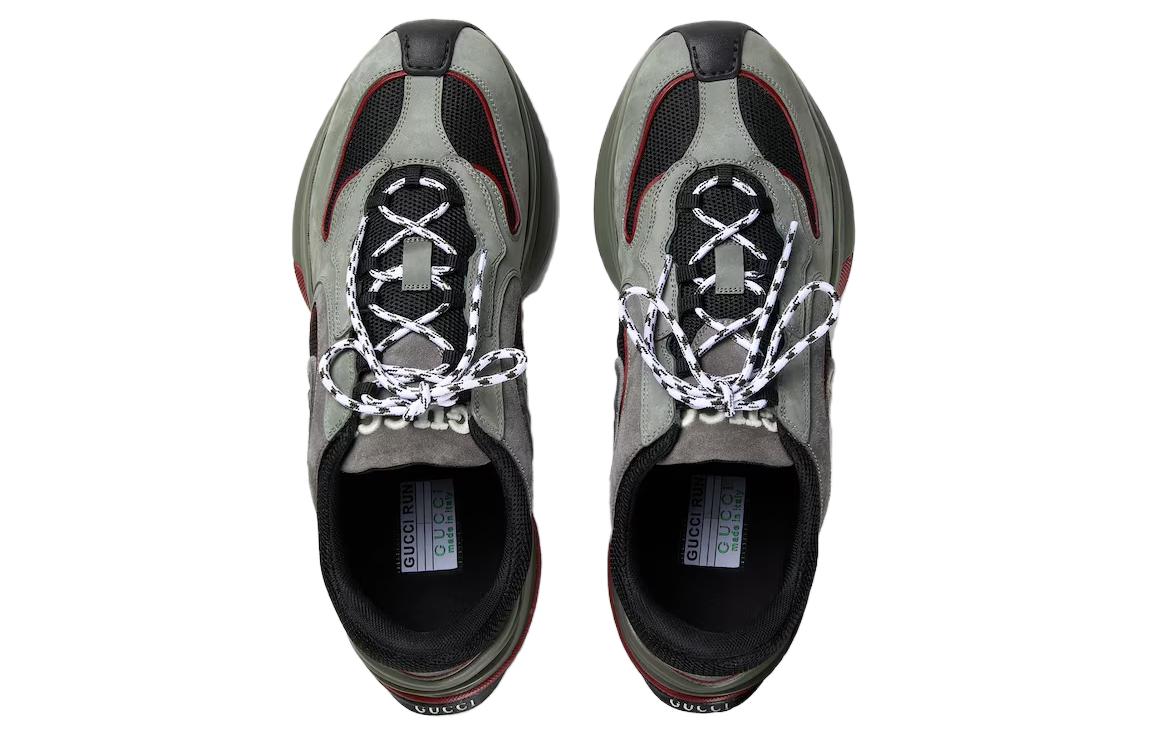 Lookbook Gucci Baskets Basses Lacets ''Gris Vert'' 749785-AACSK-1544