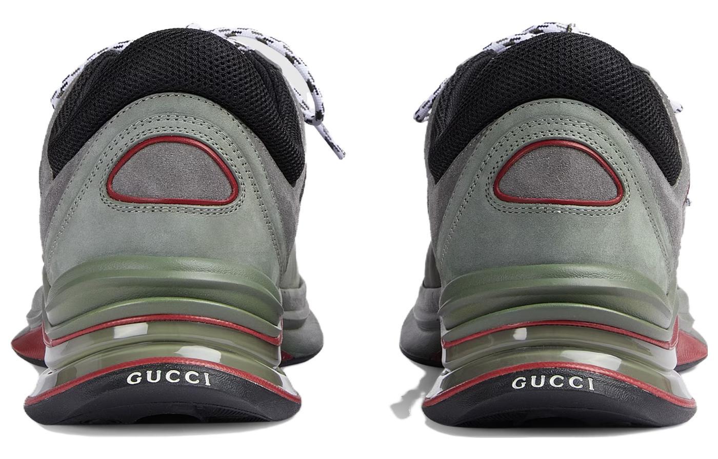 Shop Gucci Baskets Basses Lacets ''Gris Vert'' 749785-AACSK-1544