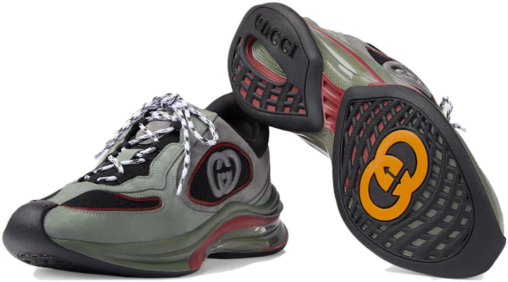 Gucci Baskets Basses Lacets ''Gris Vert'' 749785-AACSK-1544 Purchase Gucci Baskets Basses Lacets ''Gris Vert'' 749785-AACSK-1544