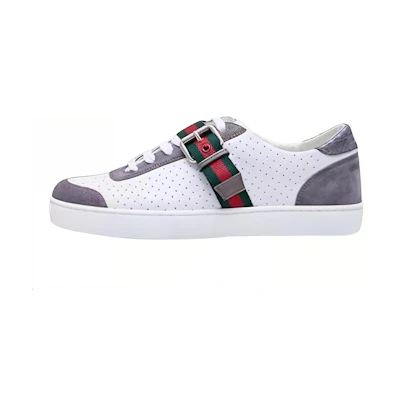 Gucci Low Top Lace-Up Sneakers 'Grey White'