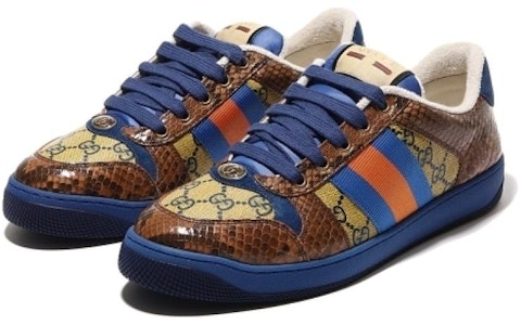 Gucci 蓝棕色低帮运动鞋 Screener 674530-FAA2I-7044 Lookbook Gucci 蓝棕色低帮运动鞋 Screener 674530-FAA2I-7044