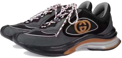 Gucci Run Suede Sneakers 'Black Grey Suede' 749785-AAB62-1241 Gucci Run Suede Sneakers 'Black Grey Suede' 749785-AAB62-1241