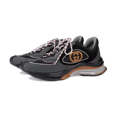 Gucci Run Suede Sneakers 'Black Grey Suede'