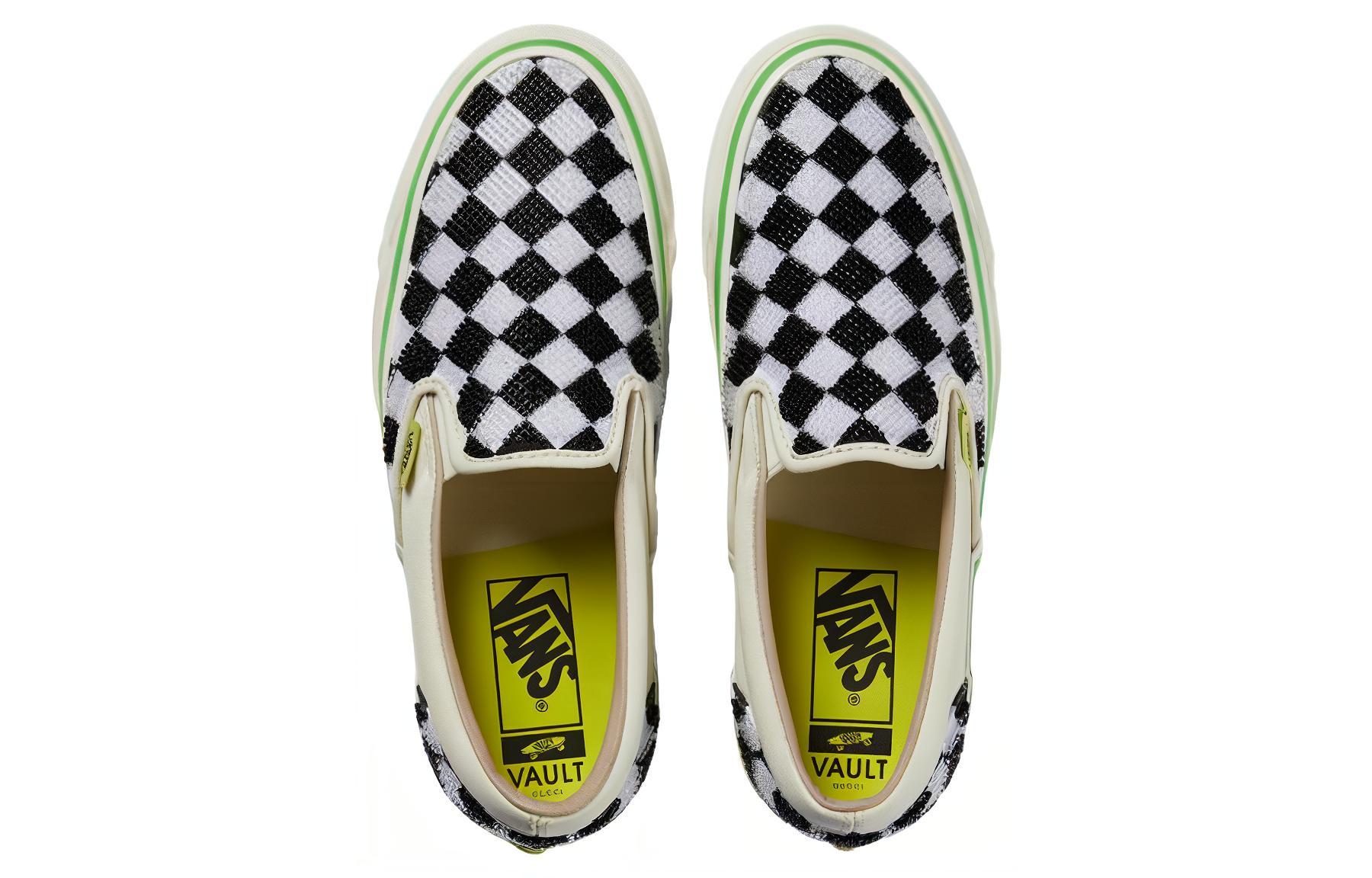 Lookbook グッチ ロートップスニーカー 'ブラックホワイトグリーン' 774467-ISBCA-0100 774467-ISBCA-0100