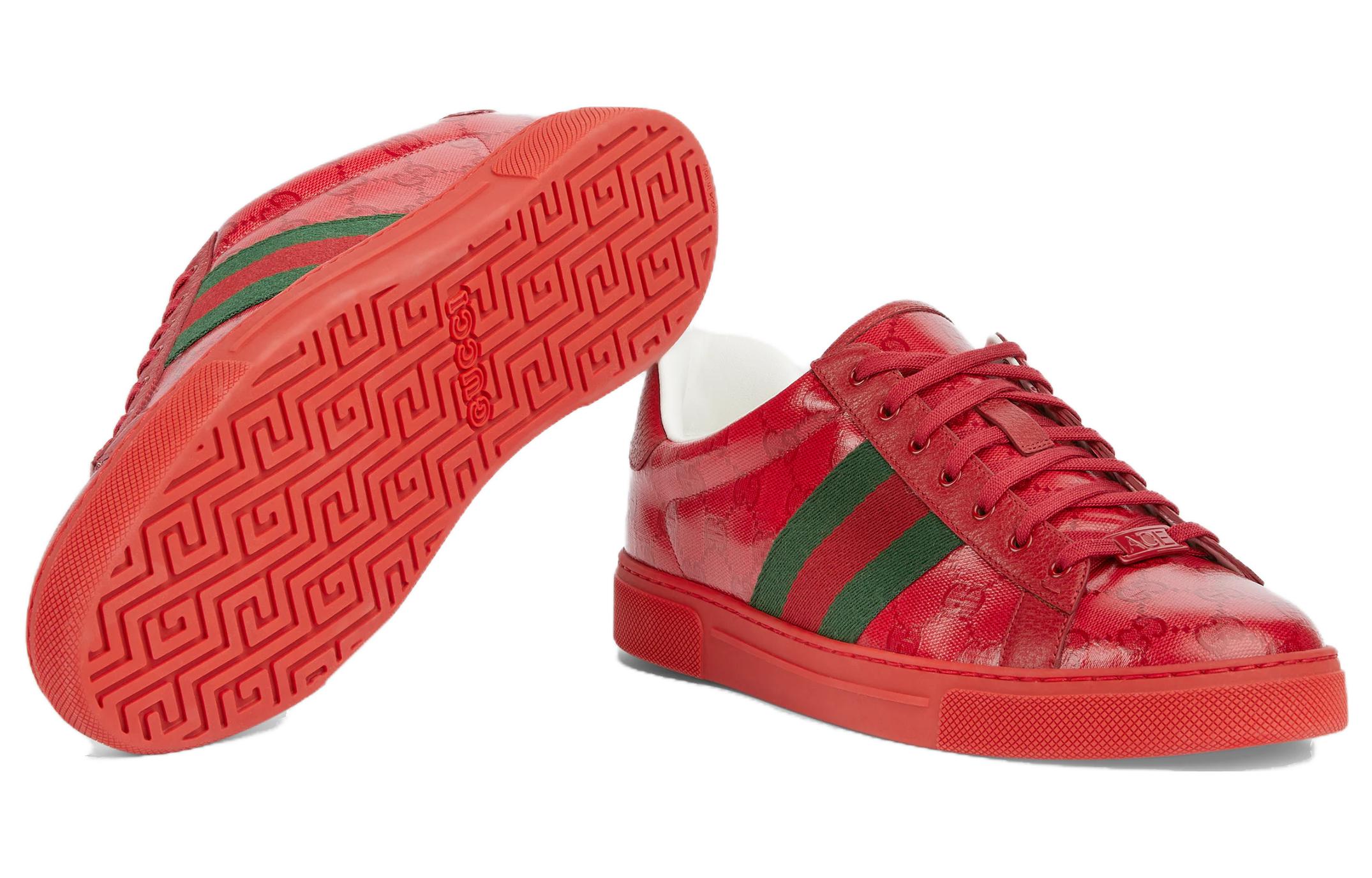 Purchase GUCCI古馳 圓頭繫帶 防滑耐磨 低筒 板鞋 男款 紅色